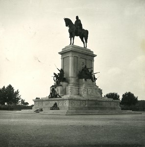 Italy Roma Monument Garibaldi Old NPG Stereo Photo 1900