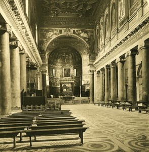 Italy Roma Church Sa Maria Travestere Old NPG Stereo Photo 1900