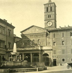 Italy Roma Church Sa Maria Travestere Old NPG Stereo Photo 1900