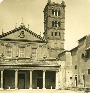 Italy Roma Church S Cecilia Old NPG Stereo Photo 1900