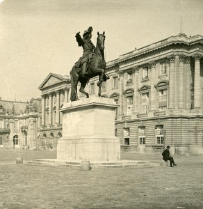 France Palace of Versailles Statue of Louis XIV Old NPG Stereo Photo 1900