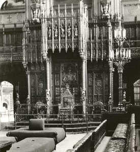 United Kingdom London Houses of Parliament Place Old Rotary Stereo Photo 1900