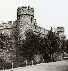 United Kingdom London Tower of London Detail Old Rotary Stereo Photo 1900