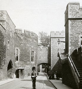 United Kingdom London Tower of London Detail Old Rotary Stereo Photo 1900