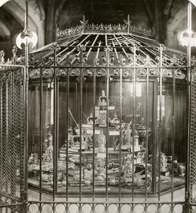 United Kingdom London Tower of London Crown Jewels Old Rotary Stereo Photo 1900