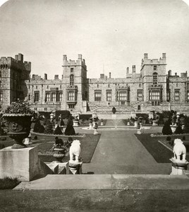 United Kingdom Windsor Castle Panorama Old Rotary Stereo Photo 1900