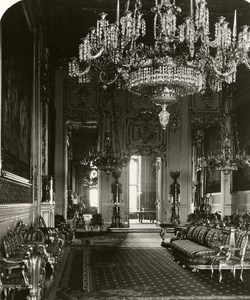 United Kingdom Windsor Castle Reception Old Rotary Stereo Photo 1900