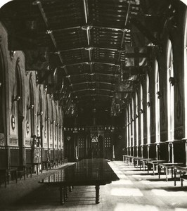 United Kingdom Windsor Castle St George Hall Old Rotary Stereo Photo 1900