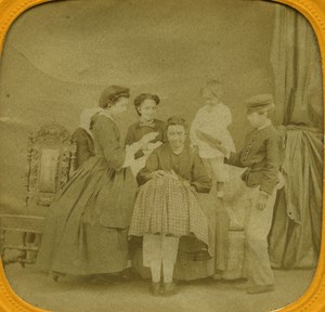 France Paris Children playing the Hot Hand old Stereo Tissue Photo 1865