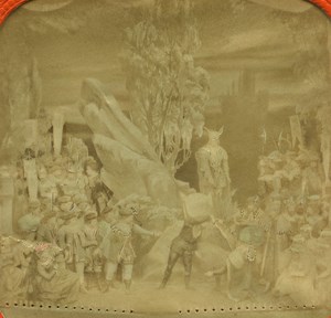 France Theatrical News Hennetier Hamlet old Stereo Tissue Photo Marinier 1865