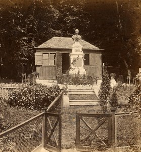 Austria Salzburg Mozart monument old Stereo Photo 1890