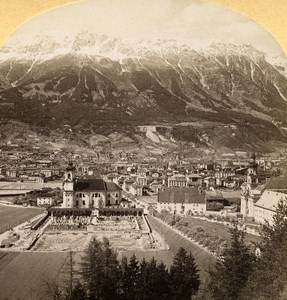 Austro-Hungarian Empire Tirol Innsbruck old Stereo Photo Gratl 1890