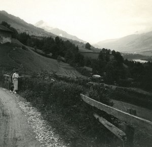 Switzerland Lake Thun Reichenbach old Possemiers Stereo Photo 1920