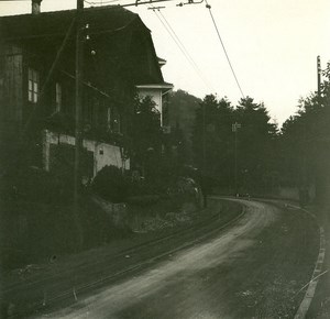 Switzerland Lake Thun Gunten old Possemiers Stereo Photo 1920