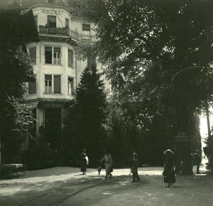 Switzerland Lake Thun Spiez old Possemiers Stereo Photo 1920