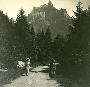 France Haute Savoie Sixt Fer a Cheval old Possemiers Stereo Photo 1920