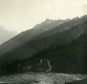 France Haute Savoie Chamonix Mont Blanc old Possemiers Stereo Photo 1920