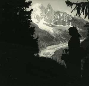 France Haute Savoie Chamonix Mont Blanc old Possemiers Stereo Photo 1920