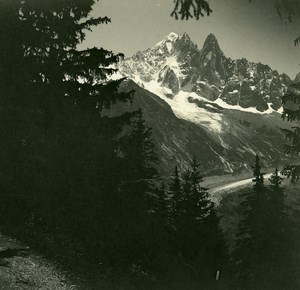 France Haute Savoie Chamonix Mont Blanc old Possemiers Stereo Photo 1920