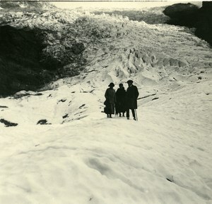 France Haute Savoie Chamonix Mont Blanc old Possemiers Stereo Photo 1920