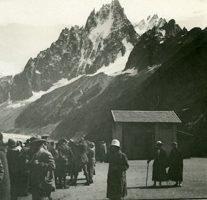 France Haute Savoie Chamonix Mont Blanc old Possemiers Stereo Photo 1920