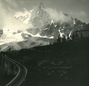 France Haute Savoie Chamonix Mont Blanc old Possemiers Stereo Photo 1920