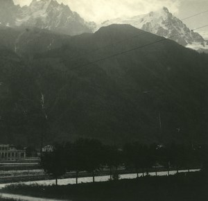 France Haute Savoie Chamonix Mont Blanc old Possemiers Stereo Photo 1920