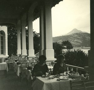 France Haute Savoie Lake Annecy Duingt old Possemiers Stereo Photo 1920