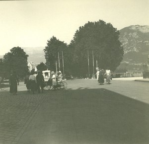 France Haute Savoie Lake Annecy Theater Place old Possemiers Stereo Photo 1920