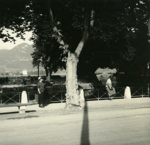 France Haute Savoie Annecy Canal Vasse old Possemiers Stereo Photo 1920