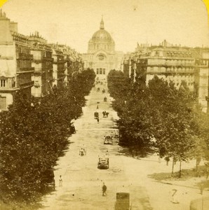 France Paris Boulevard Malesherbes old Stereo Photo Block 1865