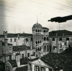 Italy Venice Stairs of Palace Minelli old Possemiers Stereo Photo 1908