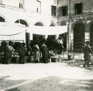 Italy Venice Fruits Market old Possemiers Stereo Photo 1908