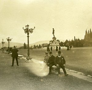 Italy Firenze Piazza Michelangelo old Possemiers Stereo Photo 1908