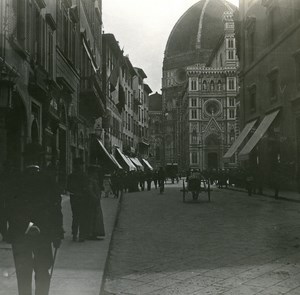 Italy Firenze Via Corretani old Possemiers Stereo Photo 1908