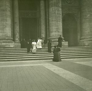 Italy Roma Vatican St Peter's Basilica old Possemiers Stereo Photo 1908