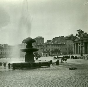 Italy Roma Place Rusticucci Fountain old Possemiers Stereo Photo 1908