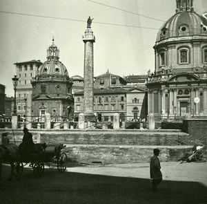 Italy Roma Forum of Trajan old Possemiers Stereo Photo 1908