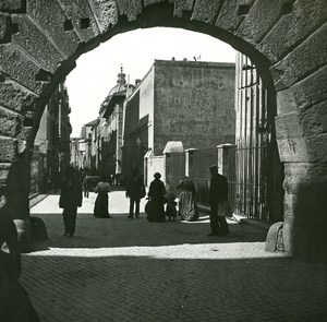 Italy Roma Via Bonella old Possemiers Stereo Photo 1908