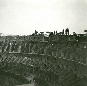 Italy Roma Coliseum Interior Arenaold Possemiers Stereo Photo 1908