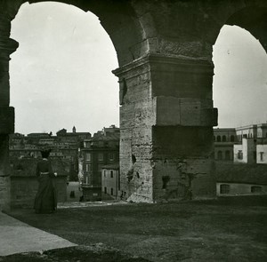 Italy Roma Coliseum Panorama Arenaold Possemiers Stereo Photo 1908