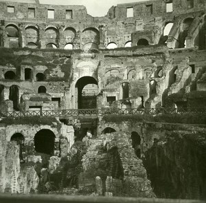 Italy Roma Coliseum Interior Arenaold Possemiers Stereo Photo 1908