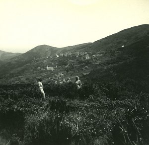 France Corse Col de la Serra ancienne photo stereo Amateur 1920