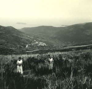 France Corsica Serra Pass Old Stereo Photo 1920