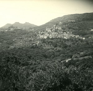 France Corsica Rogliano Panorama Old Stereo Photo 1920