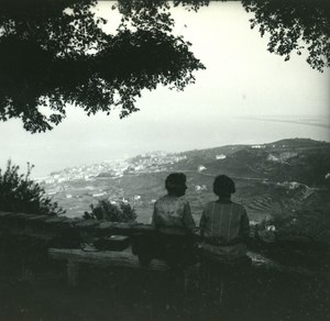 France Corse Biguglia Biguglia ancienne photo stereo Amateur 1920