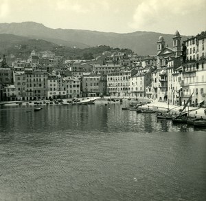 France Corse Bastia le Vieux Port & la Terra Vecchia ancienne photo stereo Amateur 1920