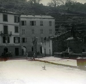 France Corse Vivario la Fontaine ancienne photo stereo Amateur 1920