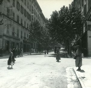 France Corse Bastia Boulevard Paoli ancienne photo stereo Amateur 1920