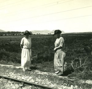 France Corsica Gulf of Calvi panorama Old Stereo Photo 1920